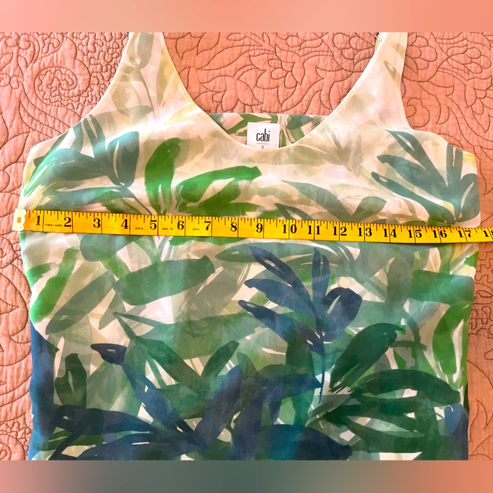 CAbi “Castaway” Tropical Print Dress.  Size S. - Picture 6 of 10